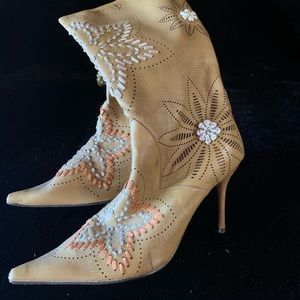 N.Y.L.A tan leather boots